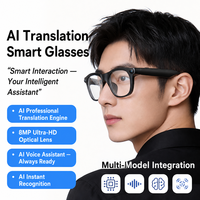 Lunettes Intelligentes IA avec Caméra 8MP, Enregistrement Vidéo, Lunettes Sans Fil, Lunettes Photo, Dispositif Portable Intelligent pour Voyage, Vlog, Cadeau d'Affaires