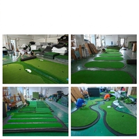 Tapis d'entraînement de golf miniature à neuf trous personnalisé en usine, simple, pour l'intérieur, en herbe artificielle, matériau EVA