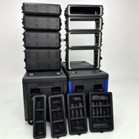 Boîtier en plastique PE économique, profondeur moyenne 26/39/50 cm, hauteur 2/3/4/6U, montage en rack standard
