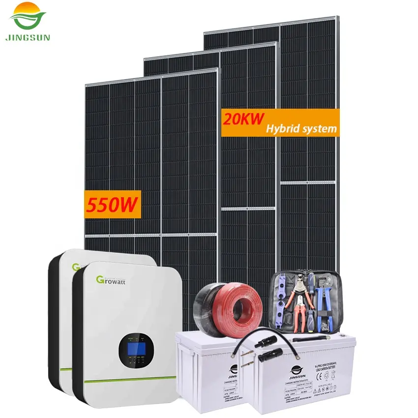 太陽光発電ハイブリッドソーラーシステム20kw 15kw 8kw太陽光発電ファームコマーシャル