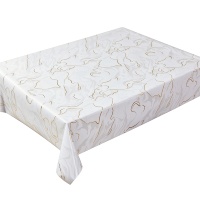 Nappe PVC de luxe motif marbre ligne dorée, texture pierre fluide, imperméable et anti-taches, pour salle à manger