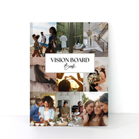 Impression personnalisée de marque privée Power Faith-Filled Vision Board Kit de visualisation Picture Vision Board Book Notebook