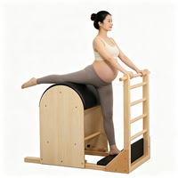 Baril d'escalier Pilates en bois d'érable massif durable pour la correction de la colonne vertébrale et l'entraînement du tronc – Équipement de studio