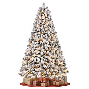 SHareconn Albero di Natale Artificiale in Abete da 1,8 m con 500 Luci Incandescenti Bianco Caldo, Effetto Neve, Base Pieghevole, 900 Punte di Rami - Product Image 3