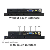 Petit écran tactile capacitif de 7 pouces avec une résolution de 1024x600 pour usage professionnel, couleur noire