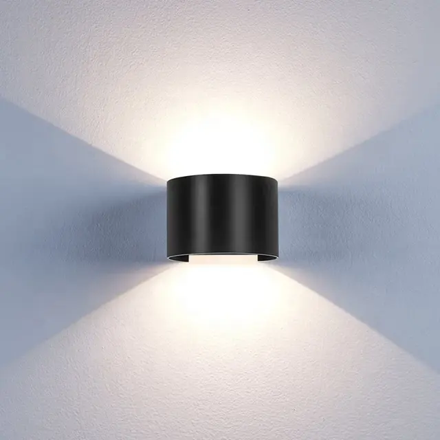 Luz de parede moderna de 540lm, arandela de cristal para iluminação de parede com apliques de 540lm, cob 6w e 12w