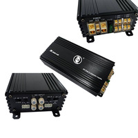 Amplificateur numérique de petite taille 100Wx4CH classe AB/D avec crossovers pour haut-parleurs audio de voiture professionnels sous le siège