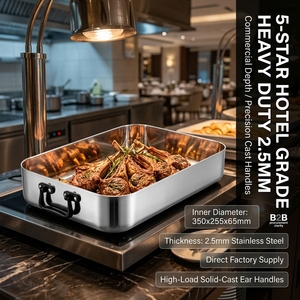 Bandeja Cuadrada Profunda de Acero Inoxidable Comercial para Restaurantes, Multiusos, para Asar Pollo y Pescado, para Catering al Aire Libre - Product Image 4