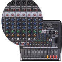 Mélangeur audio professionnel complet avec console, système de haute qualité à 8 canaux, pa