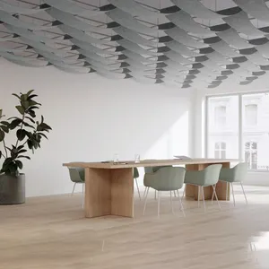 Acoustic Ceiling Baffle system materials high quality sound proof insulation hanging ceiling sound baffles acoustic boards