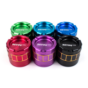 BEYOU LABS Aluminum Alloy Dry <b>Herb</b> <b>Grinder</b> 4 Layer Round Manual Metal <b>Herb</b> <b>Grinder</b> <b>for</b> Smoking Accessories - Product Image 1