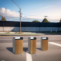 Nouvelle Arrivée Poubelle en Acier pour Extérieur, Conteneur à Déchets pour Parc, Poubelle d'Hôtel pour Rues, Capacité 10-20 Litres
