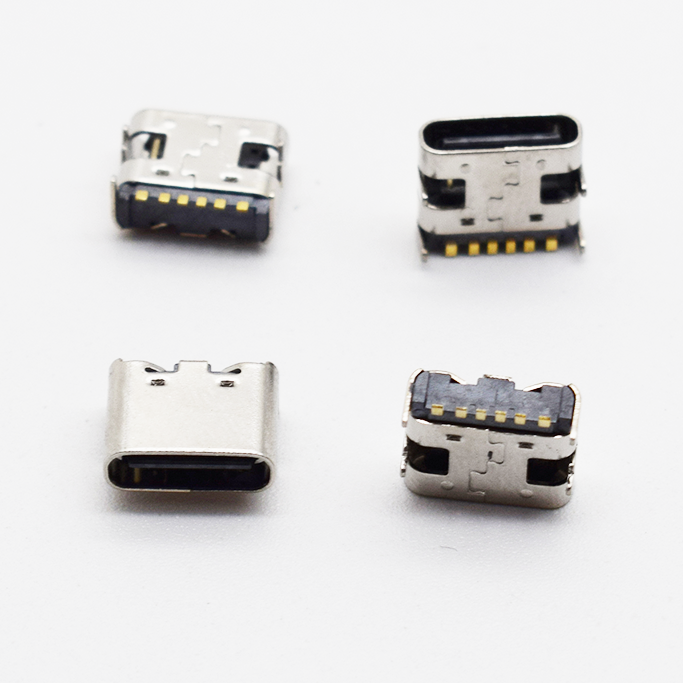 Микро-коннектор Xyfw с 6-контактным разъемом Usb Type-c, 2, 6, 5 контактов, плоский женский порт для зарядки, 5-контактный разъем Micro Usb типа A