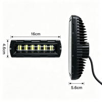 Nouvelle barre lumineuse de travail LED mini en aluminium moulé sous pression de 6,3 pouces, 60W, 4320lm, 6000K, IP67, 12-48V, lampe auxiliaire de conduite tout-terrain pour voiture et chariot élévateur