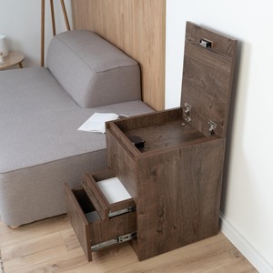 <span class=keywords><strong>Table</strong></span> <span class=keywords><strong>de</strong></span> <span class=keywords><strong>chevet</strong></span> moderne avec coffre-fort intégré et 4 compartiments secrets pour rangement – Service ODM - Product Image 1