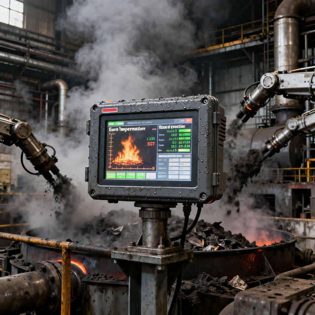 Rugged Industrial Computer System Shock Vibration Resistance Wide Temp Operation Dustproof Design Linux OS Capacitive Touch