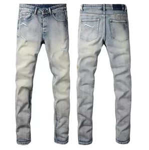 Nuevos Pantalones Vaqueros de Mezclilla Ajustados de Alta Calidad para Hombre, Estilo Casual, Desgastados, Vintage, Rotos, de Algodón - Product Image 5
