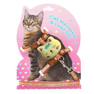 Arnés de algodón de nailon de tejido duradero para mascotas, chaleco a prueba de <span class=keywords><strong>escape</strong></span> para perros pequeños, conjunto de correa de arnés de pecho para gatos con cuello de patrón a cuadros - Product Image 6