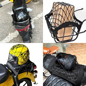 Filet de fixation élastique en polyester pour casque de moto et vélo, avec crochets robustes, 30x30cm, pour casques, vélos, paniers et bagages - Product Image 6