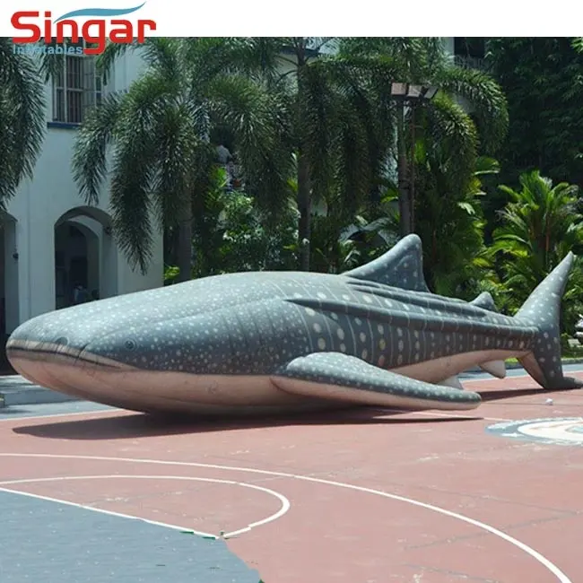 पशु चलने हीलियम बैलून inflatable व्हेल शार्क परेड तैरता