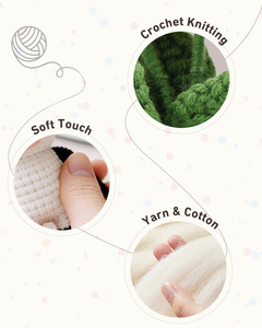 Muñeca de ganchillo hecha a mano con forma de margarita en maceta, adorno de maceta de flores tejido con tarjeta de logotipo personalizado - Product Image 2