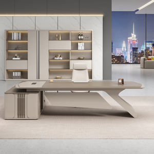 Mesa de Oficina Ejecutiva para el hogar de lujo de alta calidad, muebles de panel de madera modernos, escritorio de ordenador de oficina - Product Image 3