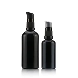 Luxury 5 10 ml 1/2 1 1.7 3.3 fl oz round cosmetic packaging essential oil glass cosmetic serum bottles bottle for oil