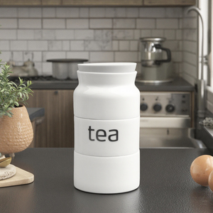 Design unico sigillato bianco cina caffè <span class=keywords><strong>zucchero</strong></span> logo personalizzato contenitore di stoccaggio in ceramica barattolo per il tè - Product Image 5