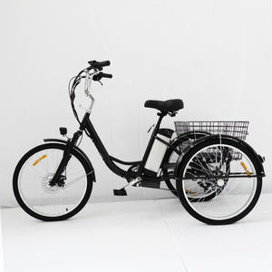 Tricycle électrique CG 24 pouces pour adultes avec vitesses et assistance au pédalage, porte-bagages, <span class=keywords><strong>petit</strong></span> véhicule électrique pour <span class=keywords><strong>le</strong></span> transport - Product Image 3