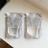 Produit Tendance 2026 Emballage Plastique Réutilisable Transparent pour Boissons et Aliments Sac Liquide de 8 Litres à Fond Debout avec Bec Verseur Latéral