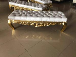 2020 nuova panca per divano in stile europeo bianco e <span class=keywords><strong>oro</strong></span> in legno con 5 anni di garanzia - Product Image 3