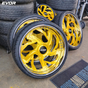 Rines EVOR Personalizados de 24, 26, 28 y 30 Pulgadas, Estilo <span class=keywords><strong>Trapstar</strong></span>, Borde Profundo, 6x139.7, 5x120.7, para Classic Caprice, GMC Yukon, Suburban, Ruedas Forjadas - Product Image 1
