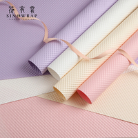 Papier d'emballage pour fleurs SINOWRAP, vente chaude, 35*53CM, 80g, papier uni, emballage, style gaufré, fournitures pour fleuristes