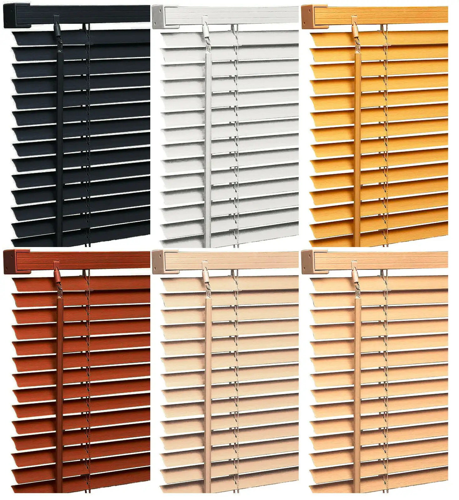 Wholesale faux wood blinds automatic wooden venetian blinds