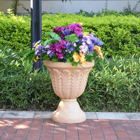 Sculptures de pots de fleurs en résine personnalisées, écologiques, façonnées à la main, pour la décoration extérieure du jardin et de la maison