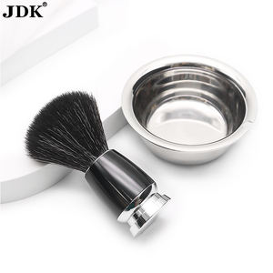 JDK-Juego de afeitado de seguridad, clásico, negro, con tazón y soporte - Product Image 5