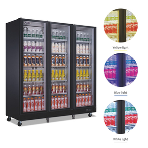 Barra posteriore a temperatura singola per refrigeratore a tre porte per frigorifero nero con apparecchiature di refrigerazione <span class=keywords><strong>in</strong></span> modalità di raffreddamento della ventola <span class=keywords><strong>in</strong></span> vendita - Product Image 4