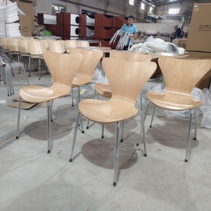 Compensato HPL impiallacciatura di legno pittura naturale sedia <span class=keywords><strong>da</strong></span> pranzo - Product Image 6