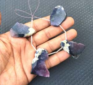Colección de 4 piezas de piedras preciosas multiturmalinas en bruto pulidas a mano, forma desigual, corte de estilo rugoso Natural para joyería, piedras preciosas sueltas - Product Image 3
