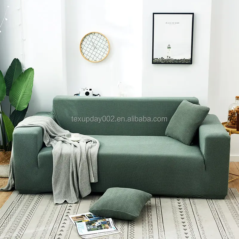One Seater, Grey Brand Umi Velvet Sofa Cover Stretch Slipcovers Grey Sofa Cover Polyester Non-Slip Spandex Fabric Sofa Fabric Protector Couch Cover 