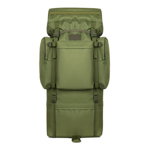 Mochila Táctica de Doble Correa para Hombro, 110L de Gran Capacidad, para Actividades al Aire Libre, Senderismo, Bolsa Táctica de Lona de Poliéster - Product Image 4