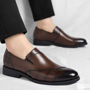 Mocassins de ville pour hommes grande taille en cuir véritable, respirants, à enfiler, imperméables, antidérapants, confortables et résistants à l'usure - Product Image 4