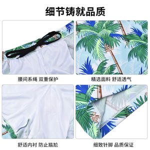 Bañador estampado para hombre, de secado rápido, cintura media, para nadar, vacaciones en aguas termales - Product Image 3