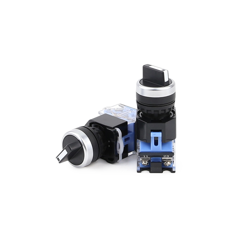 LA38-11X3 Self-Locking Stay Put Rest Handle Direct Rotary Knob <strong>3</strong> Position Selector 1NO 1NC <strong>Emergency</strong> <strong>Stop</strong> Push <strong>Button</strong> Switch