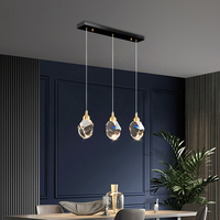 Lustre italien k9 lumière moderne éclairage de décoration de salle à manger de luxe pour la maison lustre linéaire en cristal led plafonnier suspendu