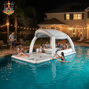 Оптовая продажа надувной морской плавучий док-платформа для водных вечеринок диван лодка плавающая надувная платформа для водных видов спорта - Product Image 2