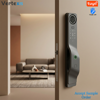 Serrure intelligente WiFi Vertexis M6 Tuya Cloud avec reconnaissance faciale et accès en temps réel via l'application - Compatible avec les portes en alliage d'aluminium de grade C et en laiton