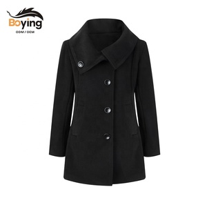 Chaqueta Acolchada para <span class=keywords><strong>Mujer</strong></span> - Elegante Abrigo de Plumón Negro de Un Solo Pecho para Invierno, Uso Casual y de Oficina - 17 Años de Experiencia de Fábrica - Product Image 1