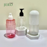 Flacon pulvérisateur carré écologique en PET de 200 ml et 300 ml, en forme de capsule, à bouchon à vis, sérigraphie couleur personnalisée, pour cosmétiques