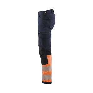 BLAKLADER - 119316428953D120 Pantalon extensible dans les 4 sens sans poches à clous Bleu marine/Orange HI-VIS WORKWEAR - Product Image 5